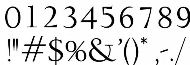 OPTIDeepdene Font OTHER CHARS