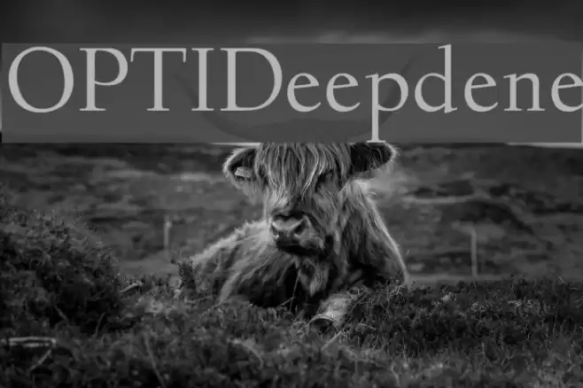 OPTIDeepdene Font examples