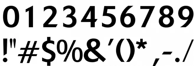 OPTIDelTon-Book フォント その他の文字