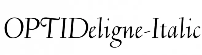 OPTIDeligne-Italic  नि: शुल्क फ़ॉन्ट्स डाउनलोड