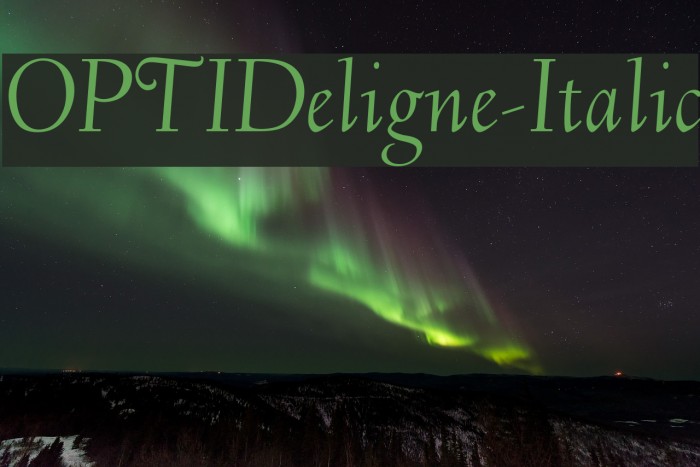 OPTIDeligne-Italic Font examples