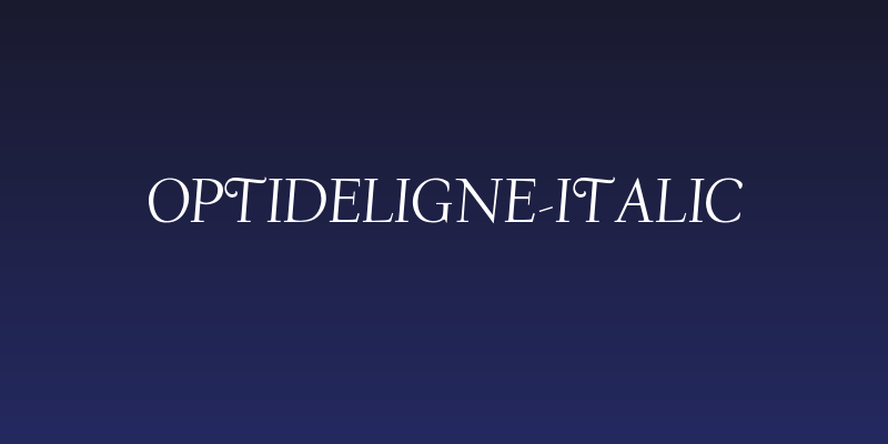 OPTIDeligne-Italic Social Header