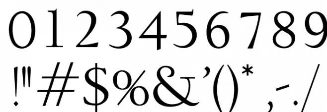 OPTIDeligne-Normal Font OTHER CHARS