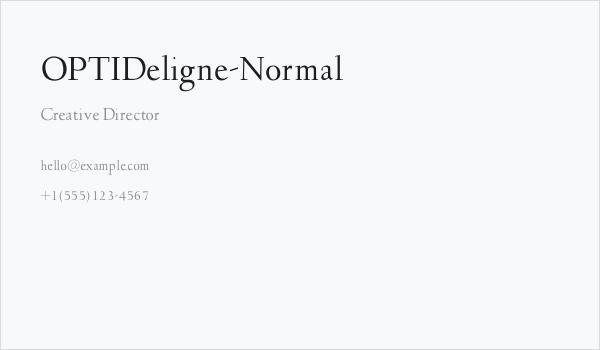 OPTIDeligne-Normal Business Card