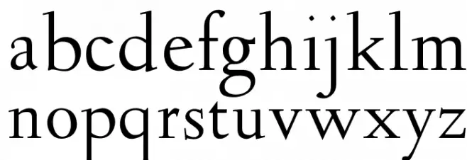 OPTIDeligne-Normal Font LOWERCASE