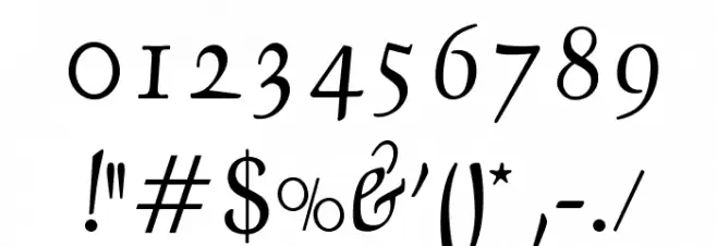 OPTIDelphin-One Font OTHER CHARS