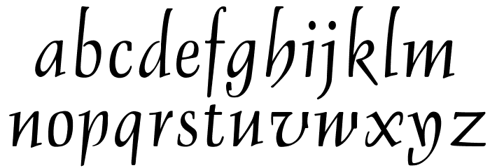 OPTIDelphin-One Font LOWERCASE