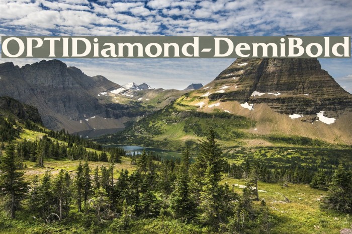 OPTIDiamond-DemiBold Font examples
