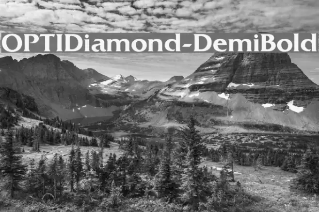 OPTIDiamond-DemiBold Font examples