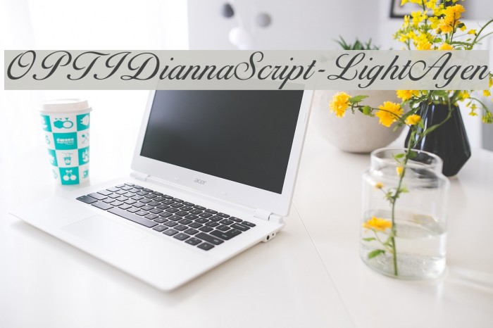 OPTIDiannaScript-LightAgen Font examples