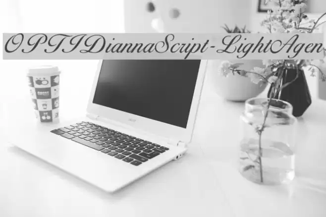OPTIDiannaScript-LightAgen Font examples