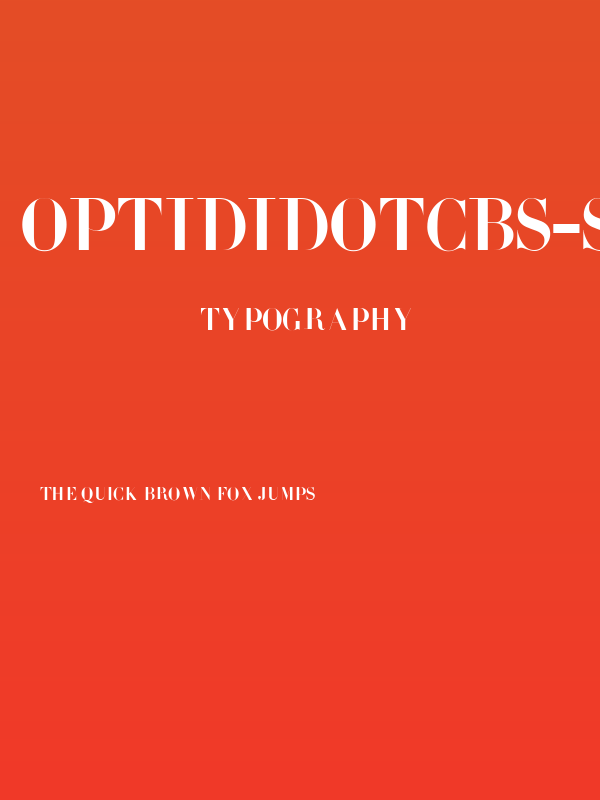 OPTIDidotCBS-Special Poster