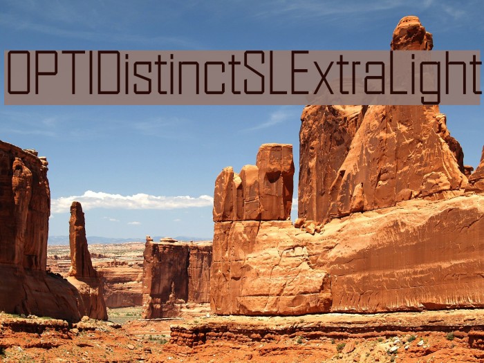 OPTIDistinctSLExtraLight Font examples