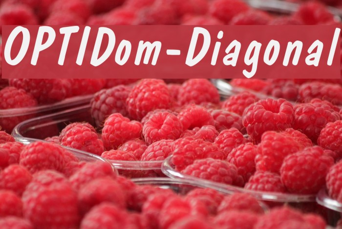 OPTIDom-Diagonal Font examples