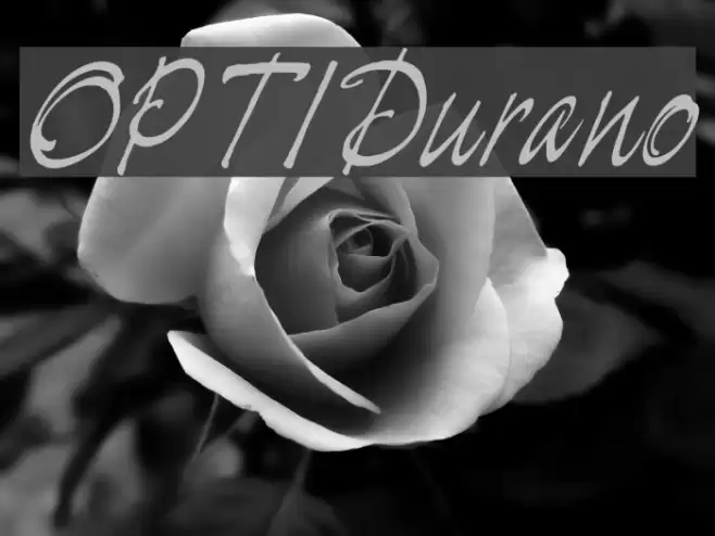 OPTIDurano Font examples