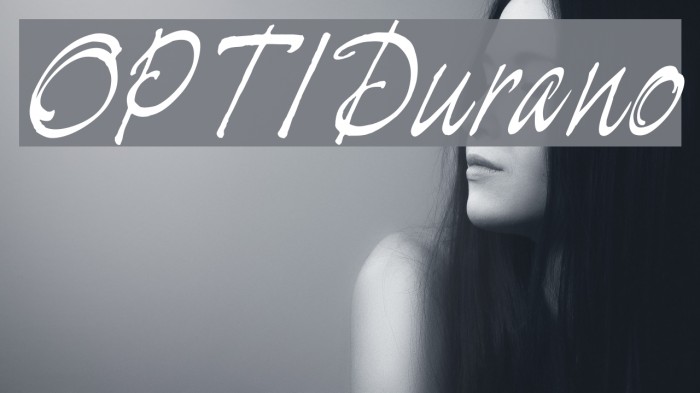 OPTIDurano Font examples