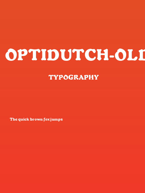 OPTIDutch-Oldstyle Poster