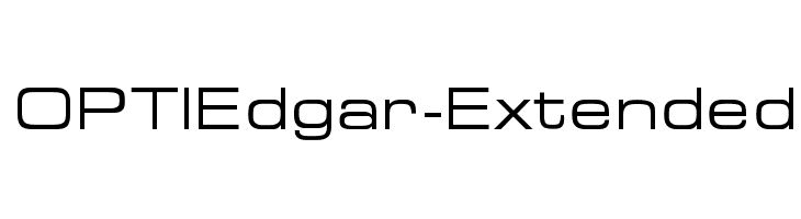 OPTIEdgar-Extended Font