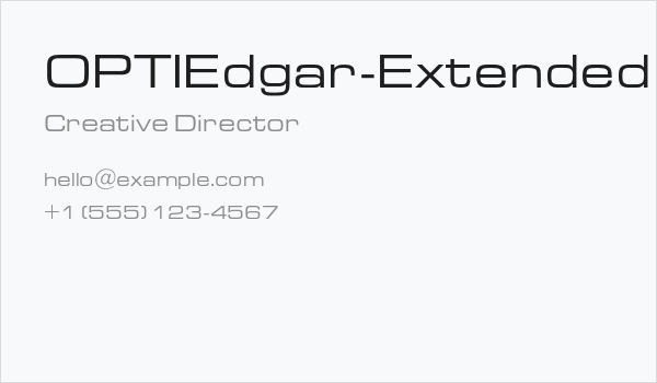 OPTIEdgar-Extended Business Card