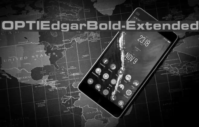 OPTIEdgarBold-Extended Font examples