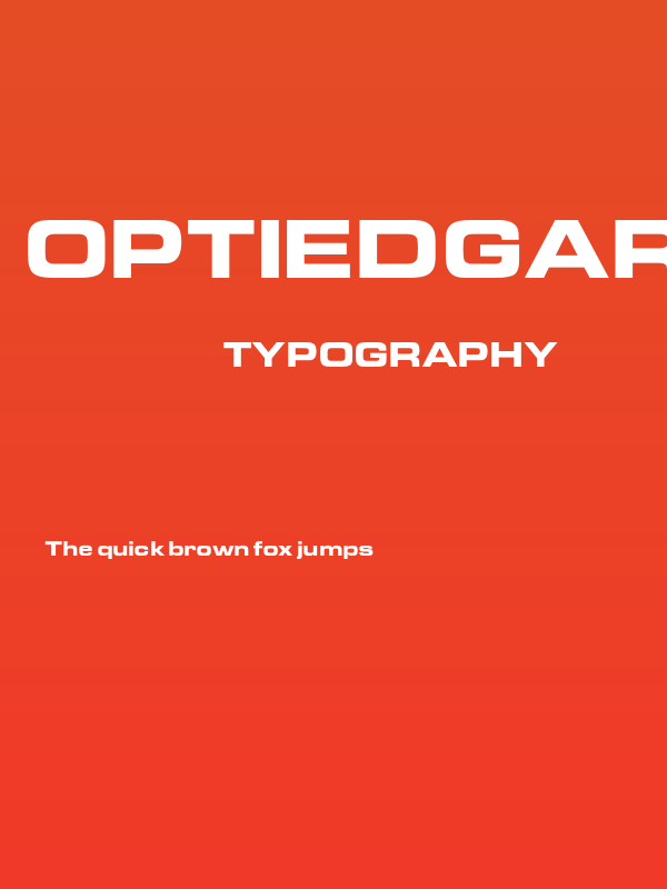 OPTIEdgarBold-Extended Poster