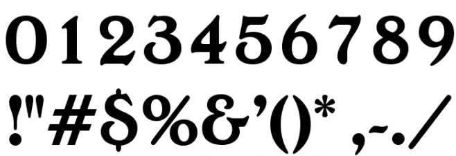 OPTIEdwallian-Bold Font OTHER CHARS