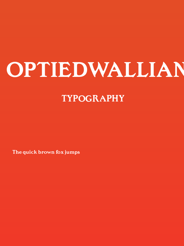 OPTIEdwallian-Bold Poster