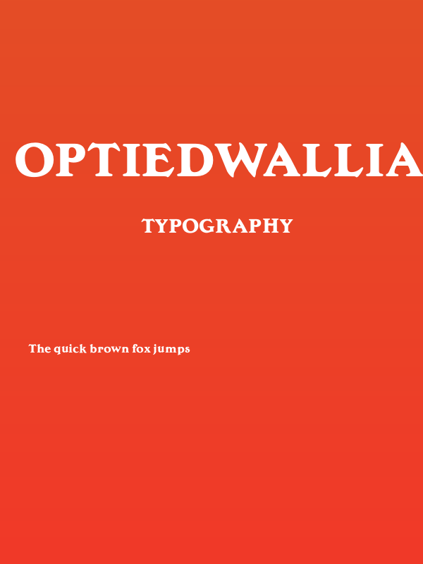 OPTIEdwallianExtraBold Poster