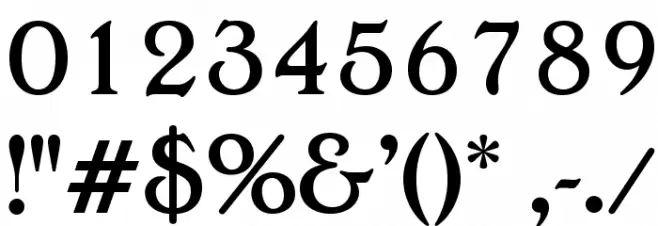 OPTIEdwallianMedium Font OTHER CHARS