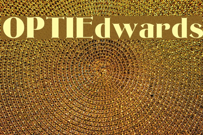 OPTIEdwards Font examples