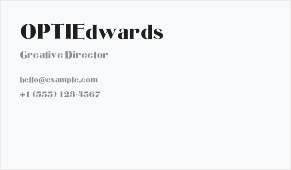 OPTIEdwards Business Card