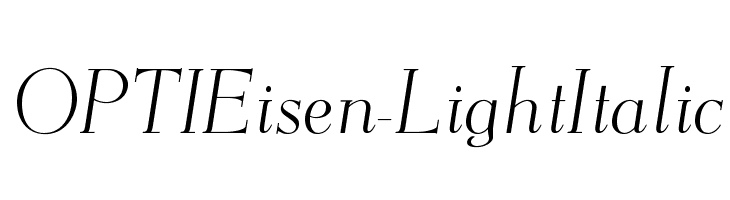 OPTIEisen-LightItalic Font