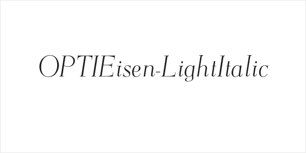 OPTIEisen-LightItalic Logo