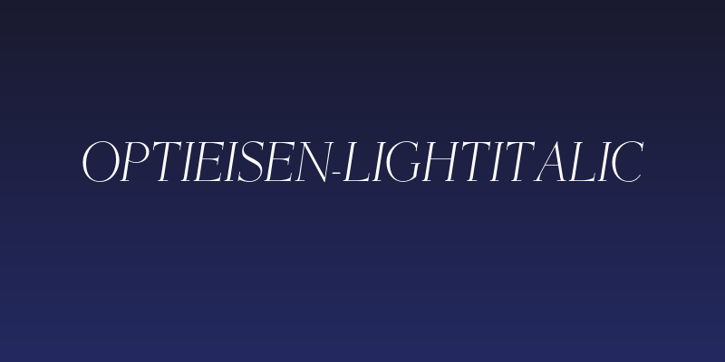 OPTIEisen-LightItalic Social Header