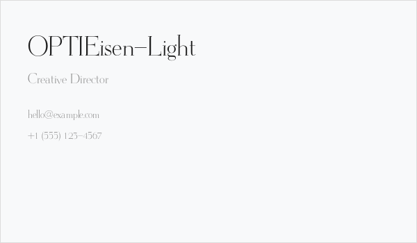 OPTIEisen-Light Business Card