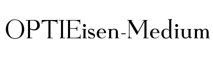 OPTIEisen-Medium  Frei Schriftart Herunterladen