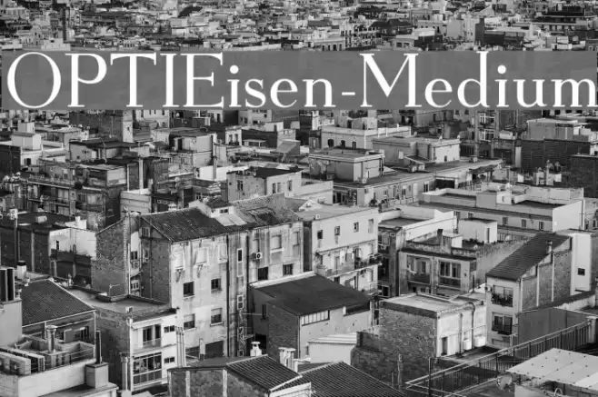 OPTIEisen-Medium Font examples