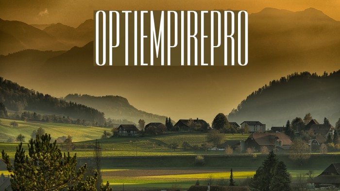OPTIEmpirePro Font examples
