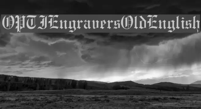 OPTIEngraversOldEnglish Font examples