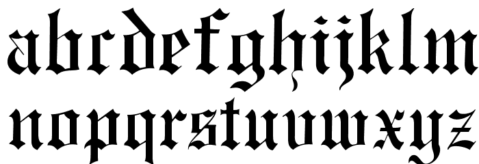OPTIEngraversOldEnglish Font LOWERCASE