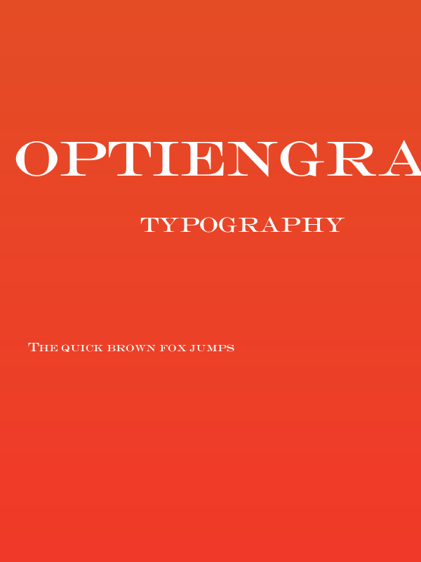 OPTIEngraversRoman-No2 Poster