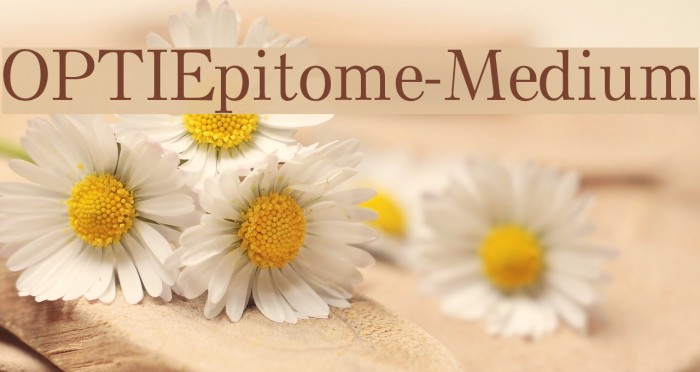 OPTIEpitome-Medium Font examples