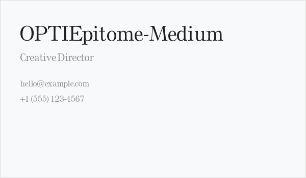 OPTIEpitome-Medium Business Card