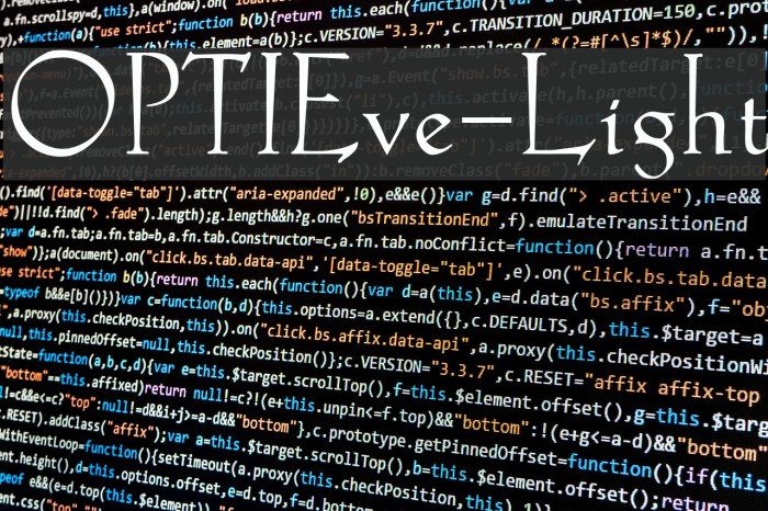 OPTIEve-Light Шрифта examples