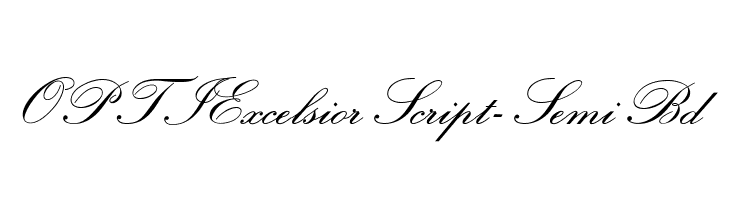 OPTIExcelsiorScript-SemiBd Font