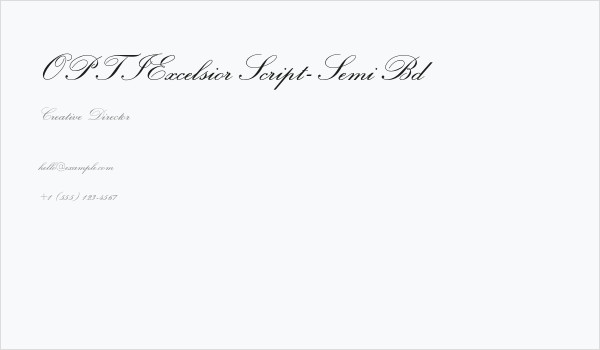 OPTIExcelsiorScript-SemiBd Business Card