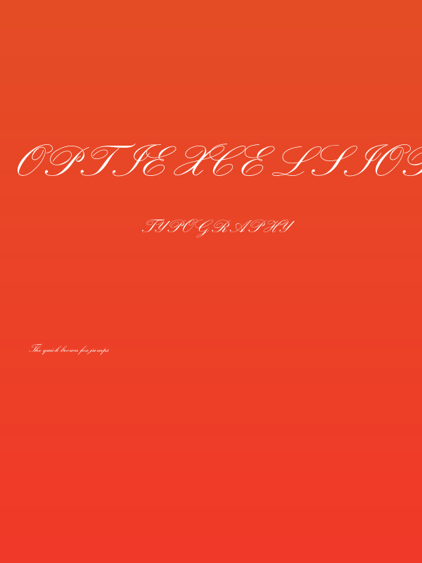 OPTIExcelsiorScript-SemiBd Poster