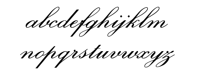 OPTIExcelsiorScript-SemiBd Font LOWERCASE