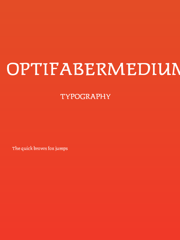 OPTIFaberMedium-Agency Poster