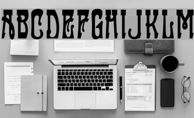 OPTIFanfare Font examples